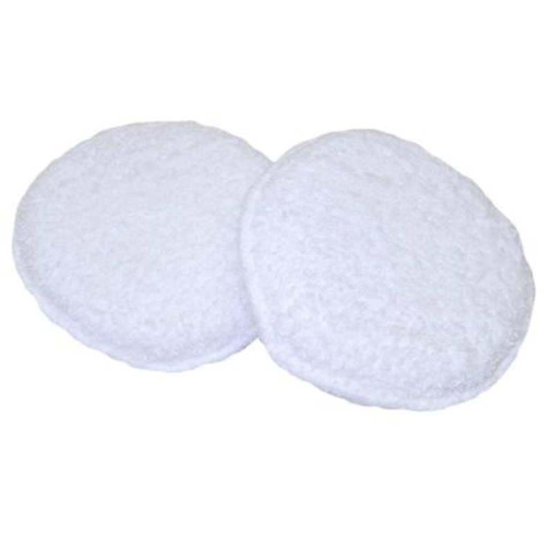 White Round Terry Pad Wax Applicator- 5