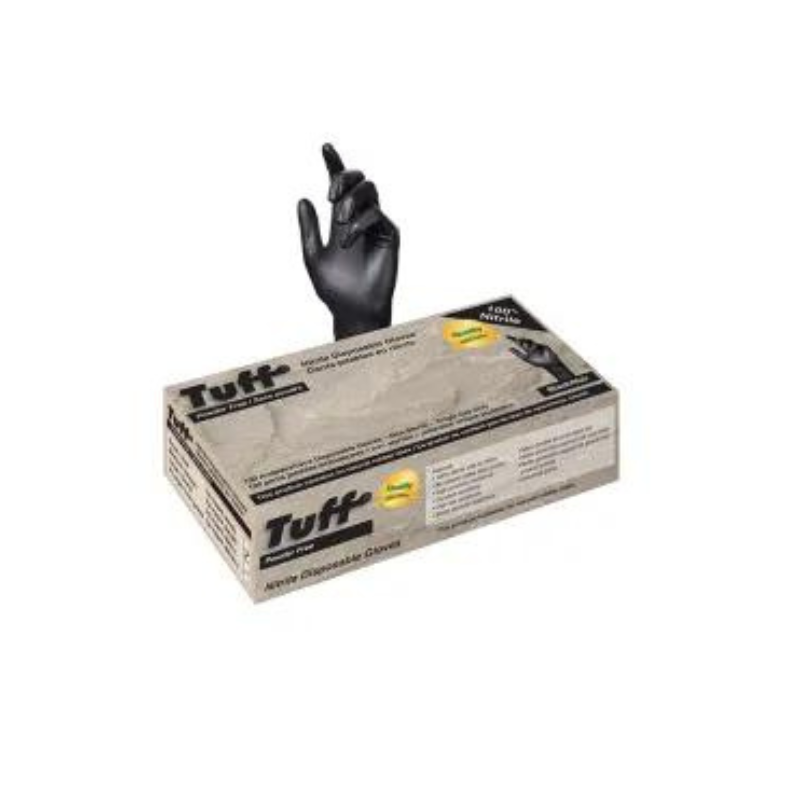Nitrile Gloves, Black, Extra Large, 4mil 100/bx