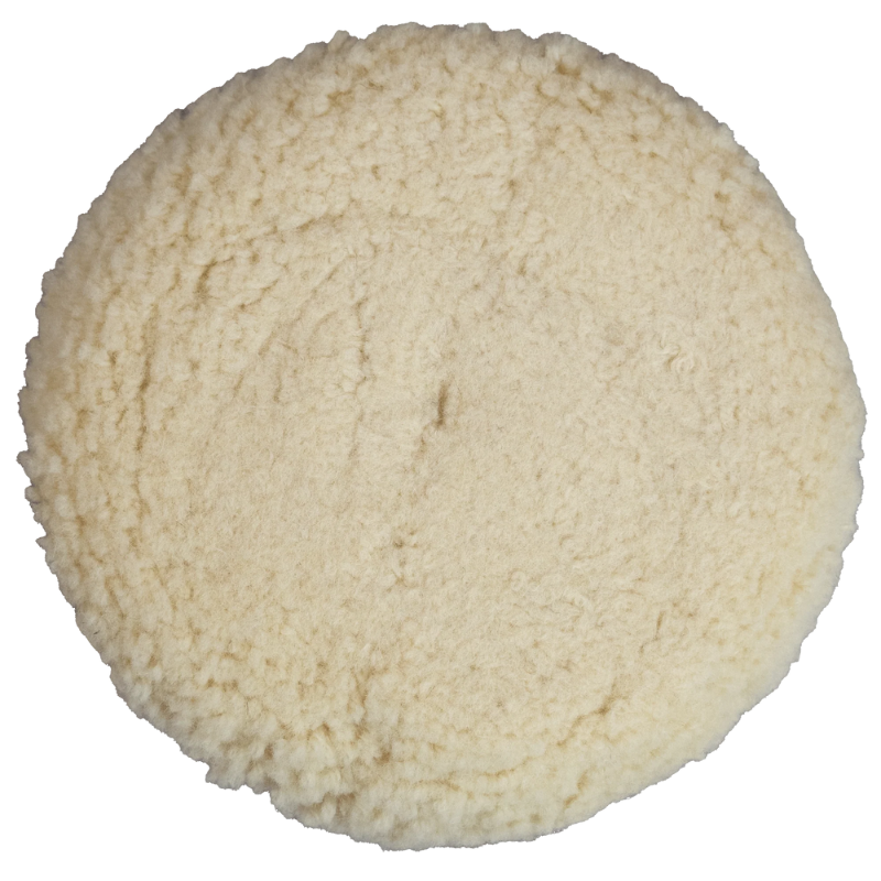 Wool Pad - Double Sided, Screw-On, Black - Heavy Cut 6