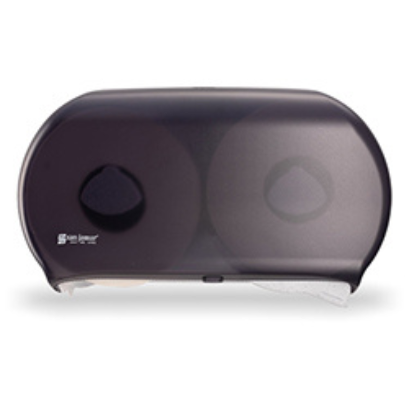San Jamar Roll Tissue Dispenser, 2 Roll, Black
