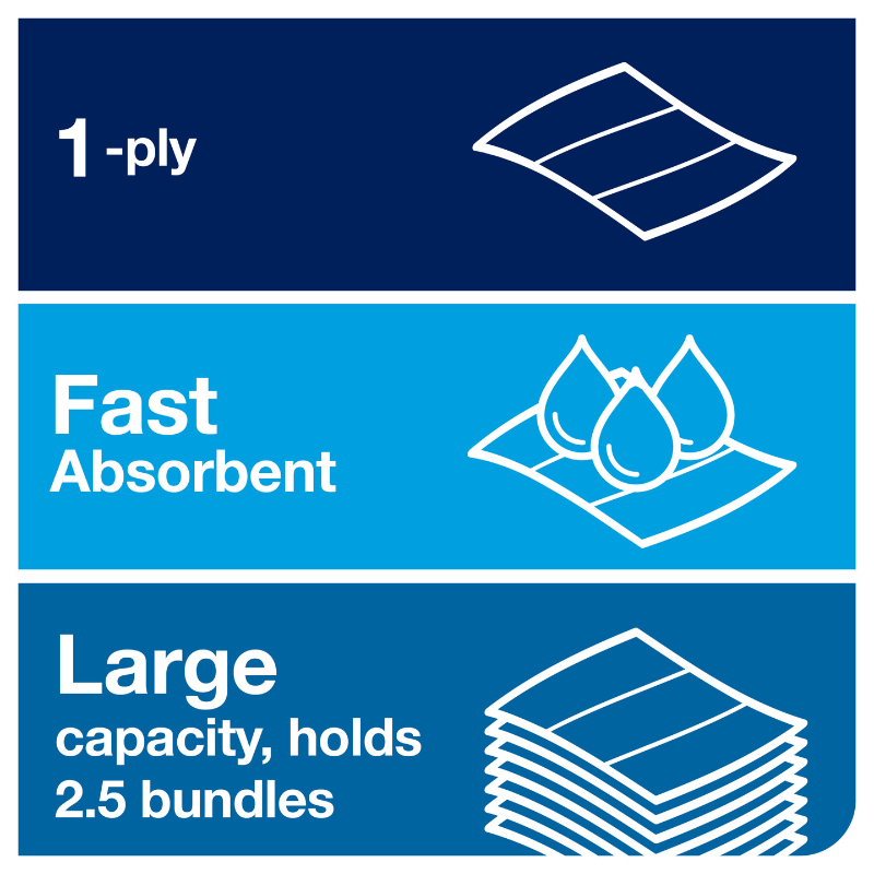 Tork® Advanced Multifold Hand Towel, 3-Panel, 1-Ply, 250 Towels/Pack, 16 Packs/Case