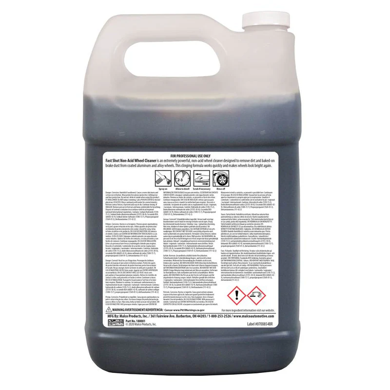 Fast Shot; Non Acid, Wheel & Tire Cleaner