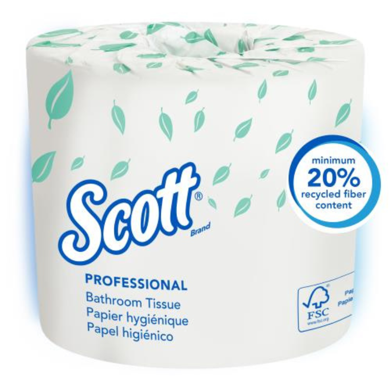 Scott® Standard Roll Bathroom Tissue, Ecology Certified, White, 40 Rolls/Case, Made in Canada