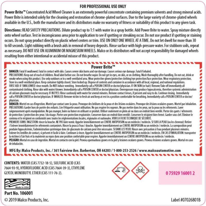 Power Brite Concentrated Wire Wheel Cleaner