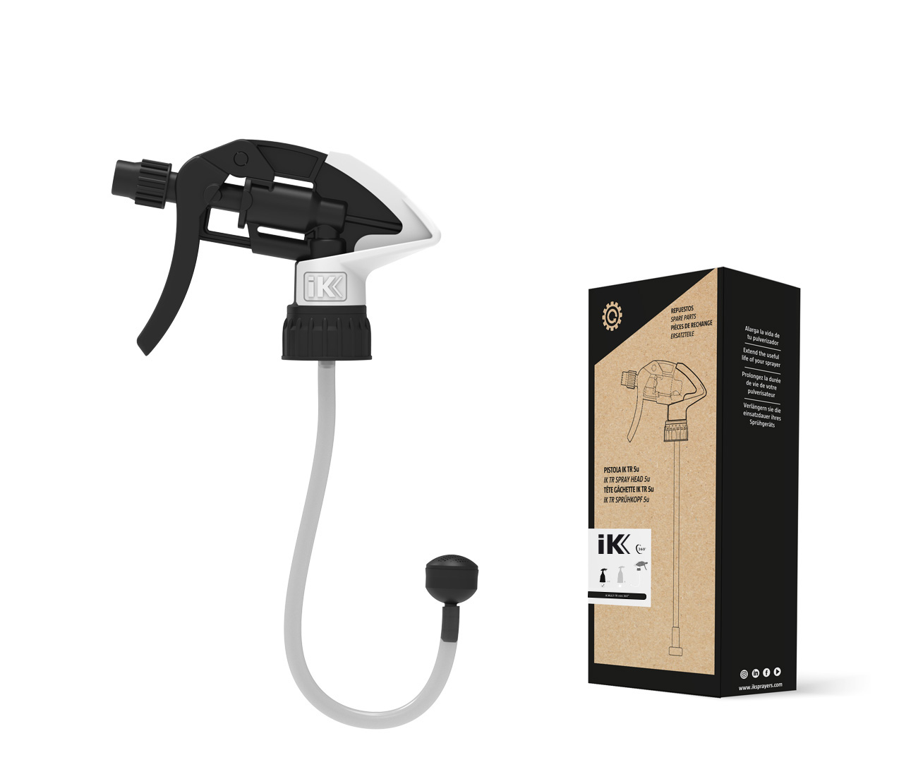 IK Sprayers; Spray Trigger Head Multi TR Mini 360 (5 Triggers)(no acid)